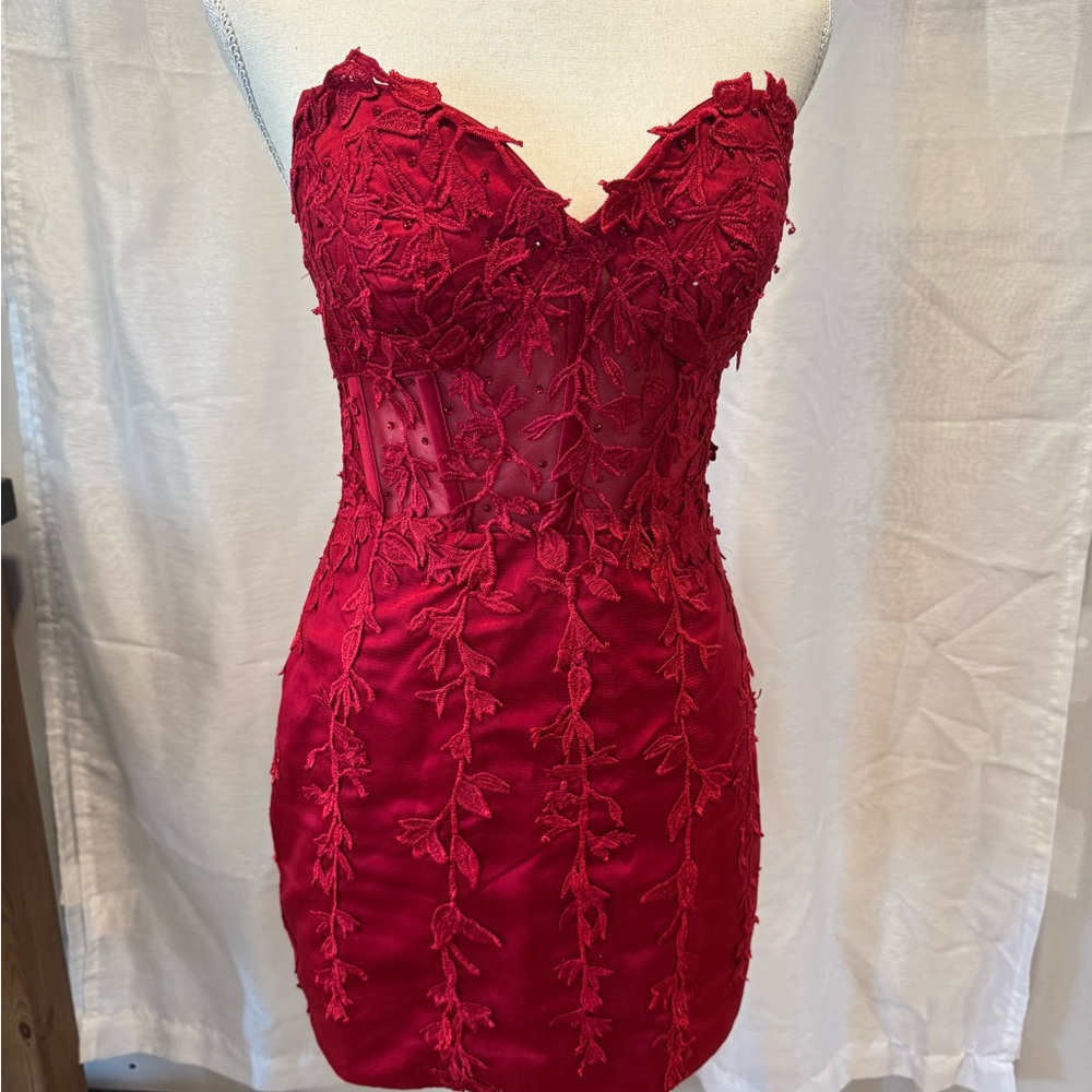 Red corset dress size 2